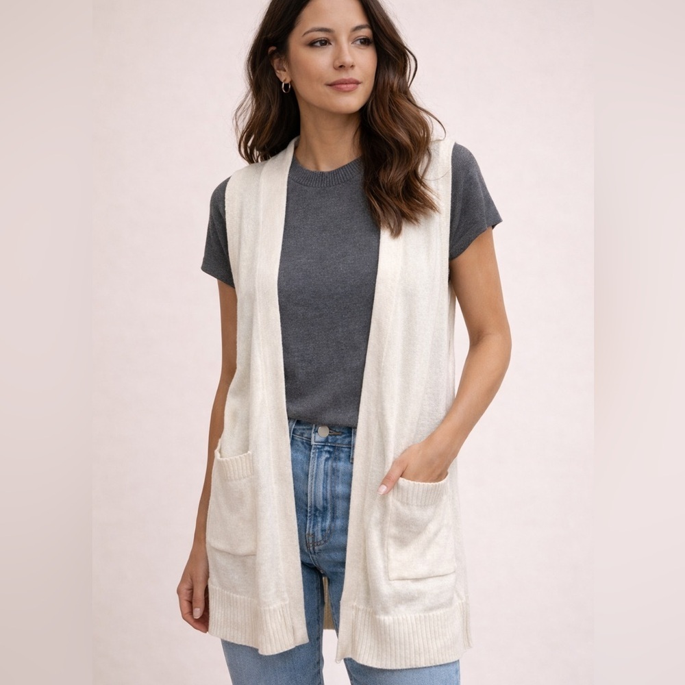 L'Academie Revolve Cottagecore Ivory Knit Vest Top